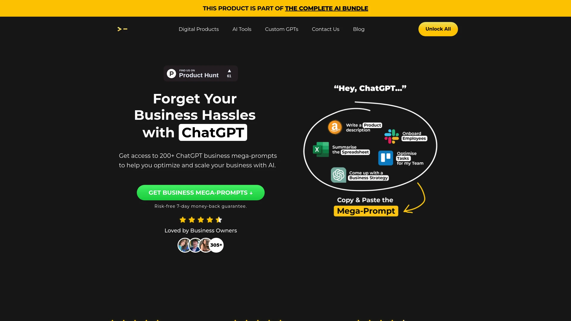 200+ ChatGPT Mega-Prompts for Business - AI Tool Ocean