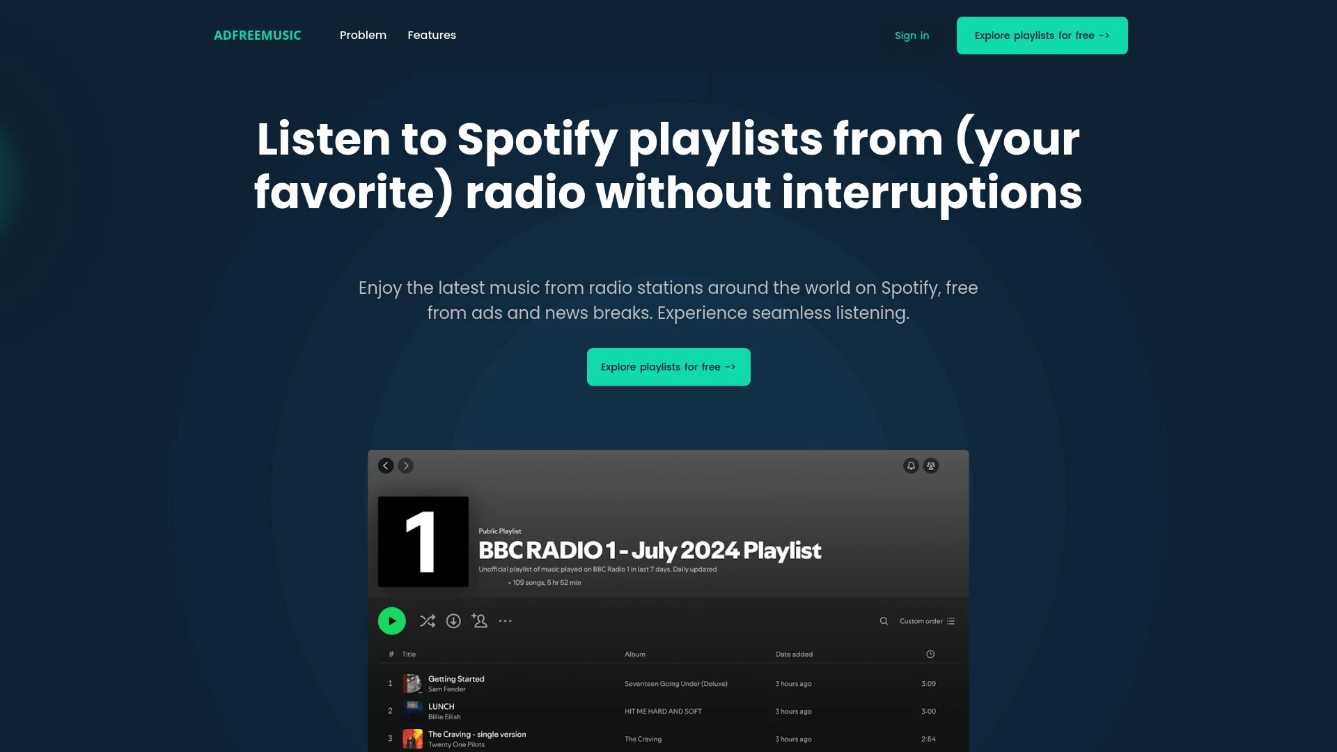 AdFreeMusic - AI Tool Ocean