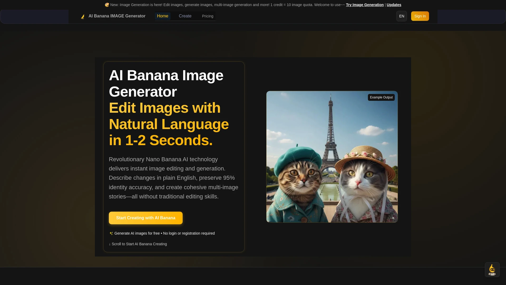 AI Banana - Nano Banana Image Generator - AI Tool Ocean