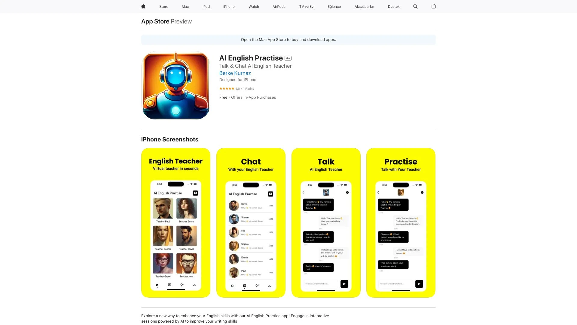 AI English Practise - AI Tool Ocean