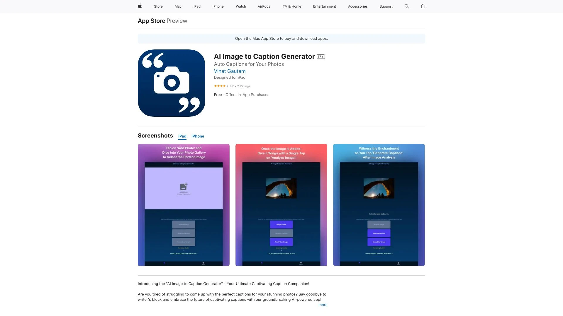 AI Image to Caption Generator - AI Tool Ocean