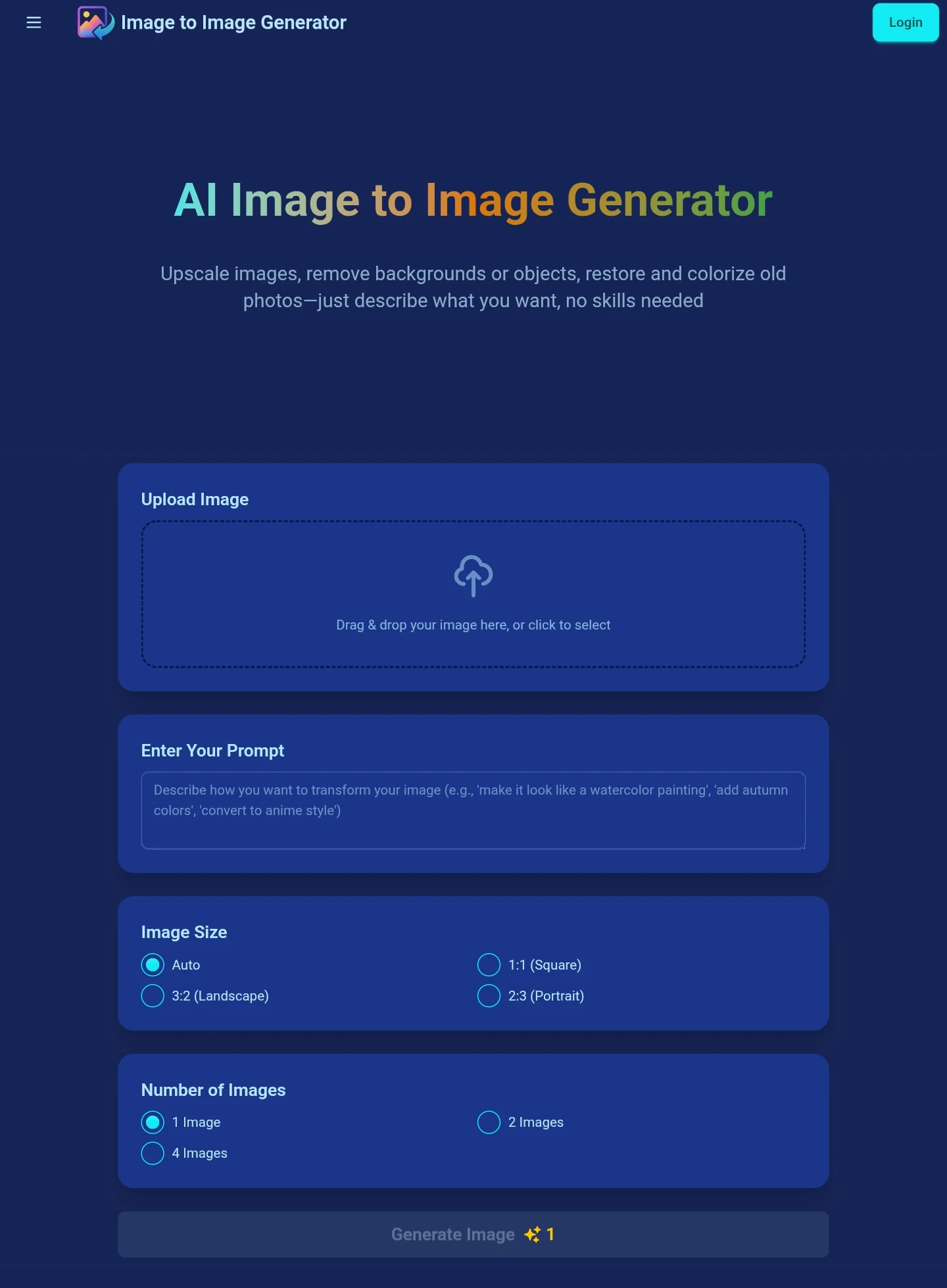 AI Image to Image Generator - AI Tool Ocean