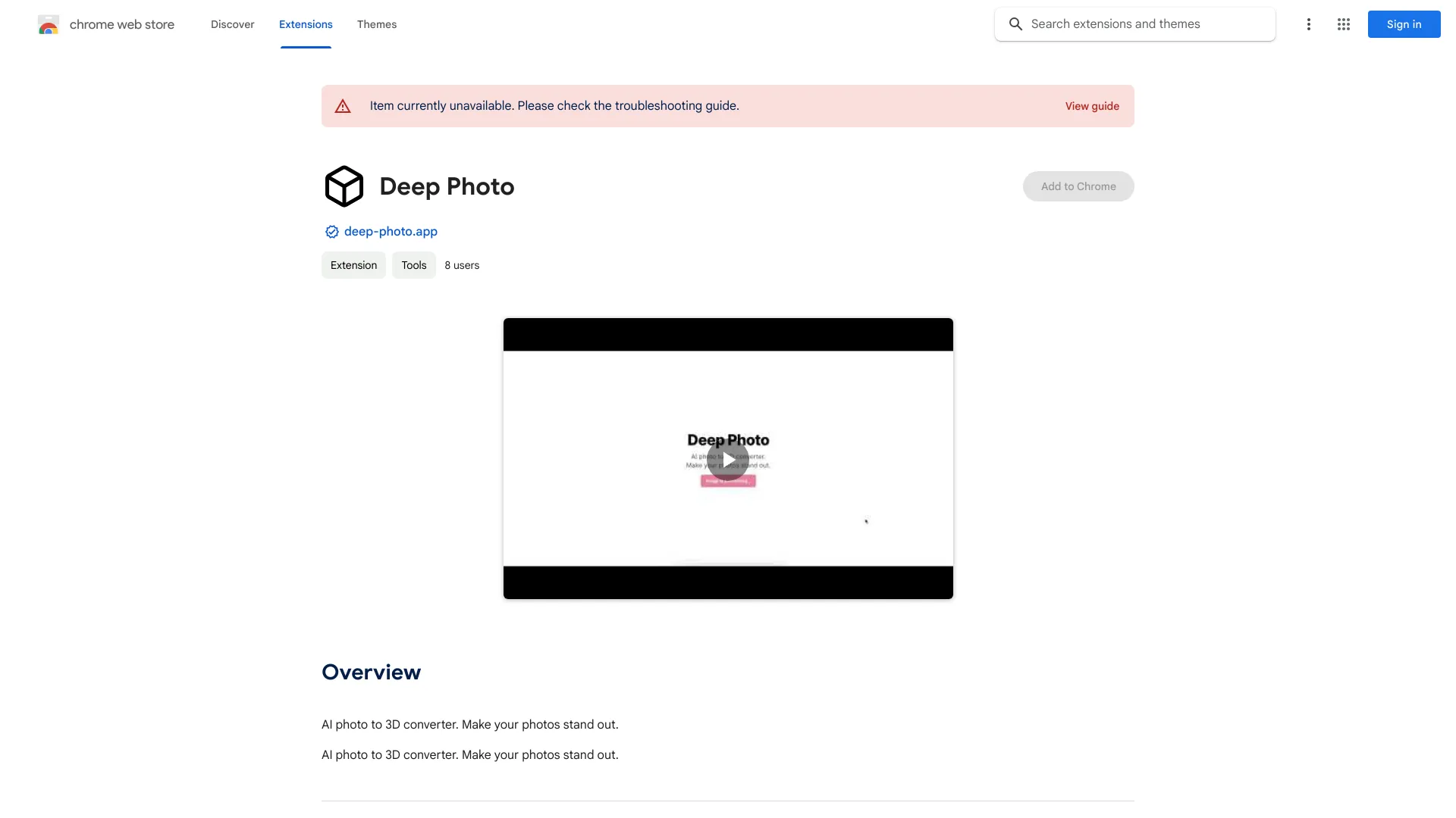 AI Photo to 3D Converter - Chrome Extension - AI Tool Ocean