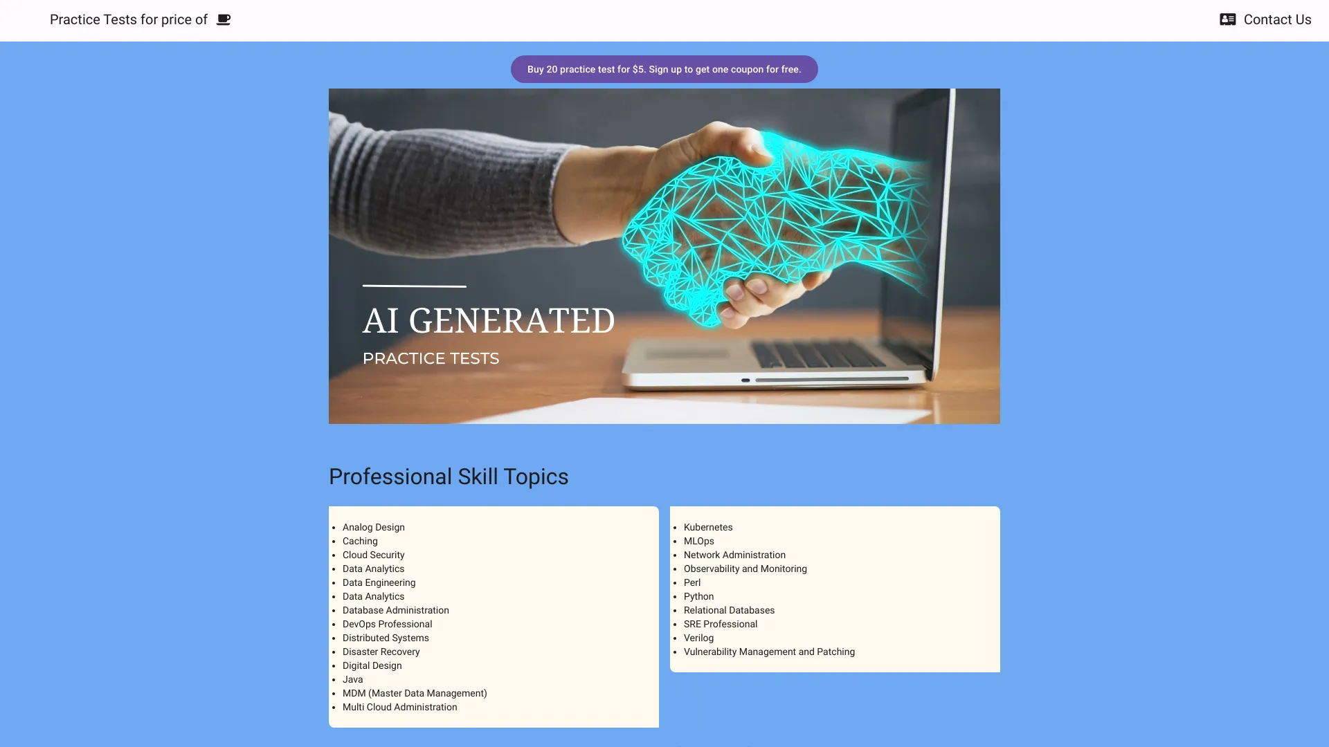 AI Practice Tests - AI Tool Ocean