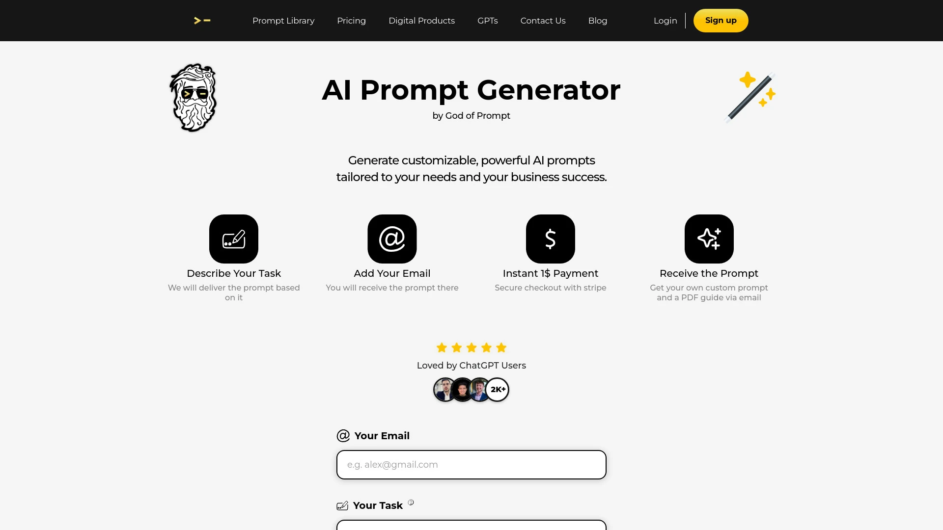 AI Prompt Generator by God of Prompt - AI Tool Ocean