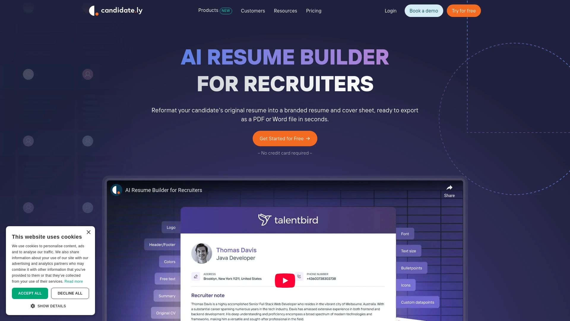 AI Resume builder for Recruiters - AI Tool Ocean