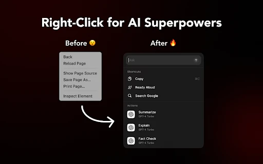 AI Right-Click Extension - Chrome Extension - AI Tool Ocean