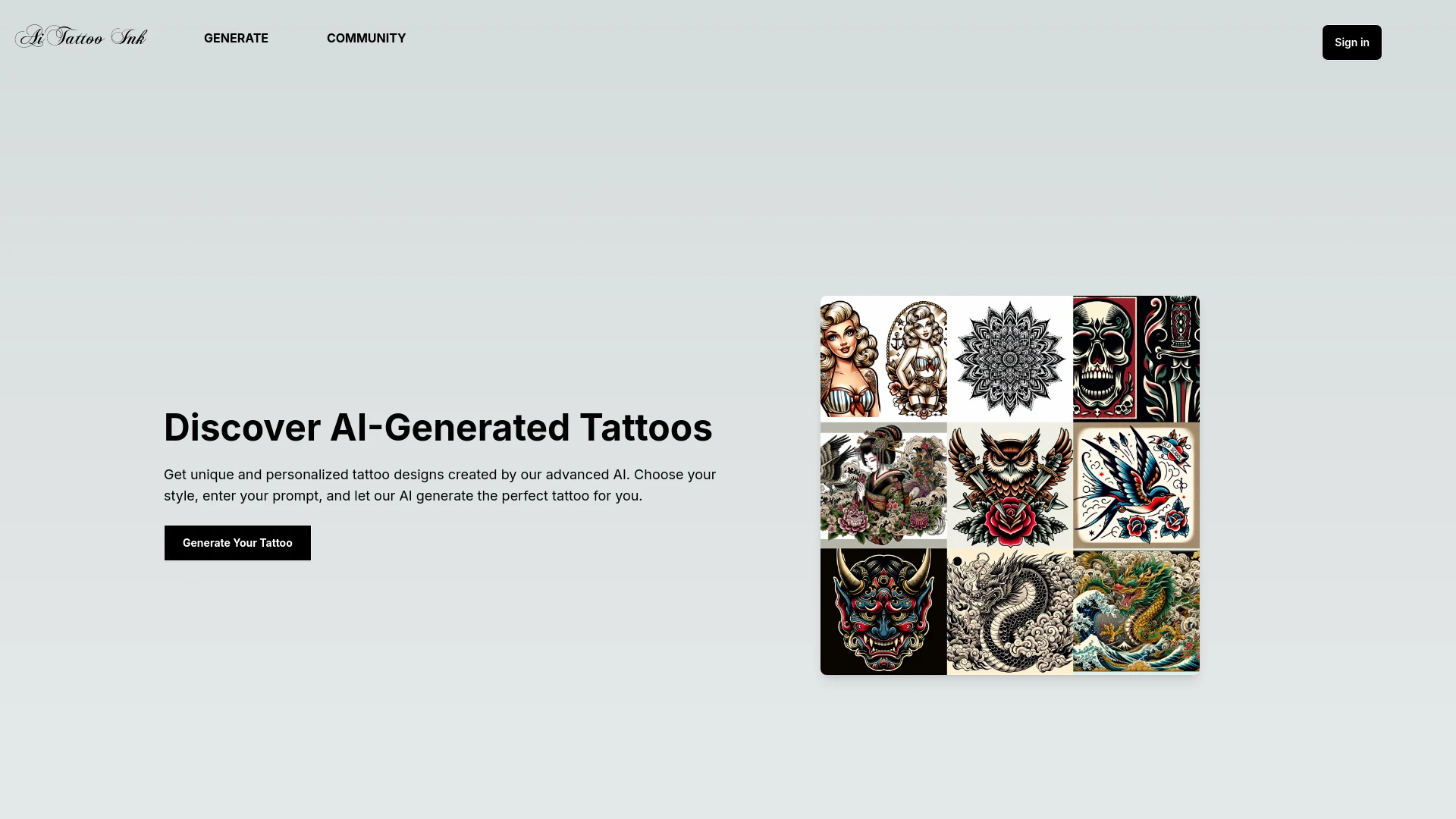 AI Tattoo Ink - AI Tool Ocean
