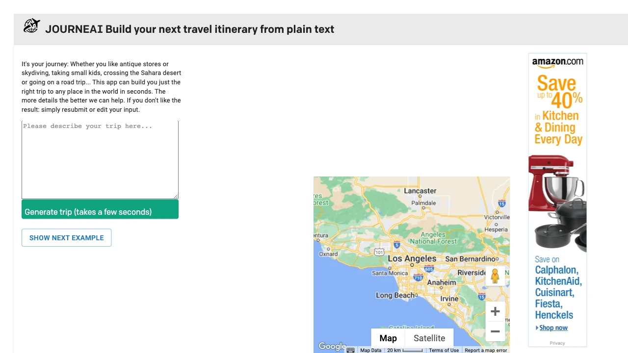 AI Trip Planner - AI Tool Ocean