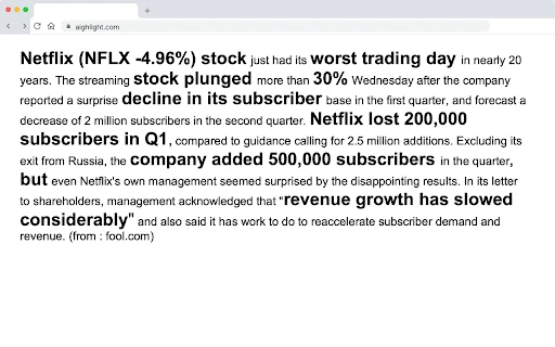 Aighlight - Chrome Extension - AI Tool Ocean