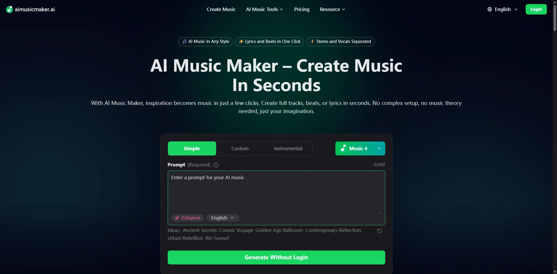 aimusicmaker - AI Tool Ocean