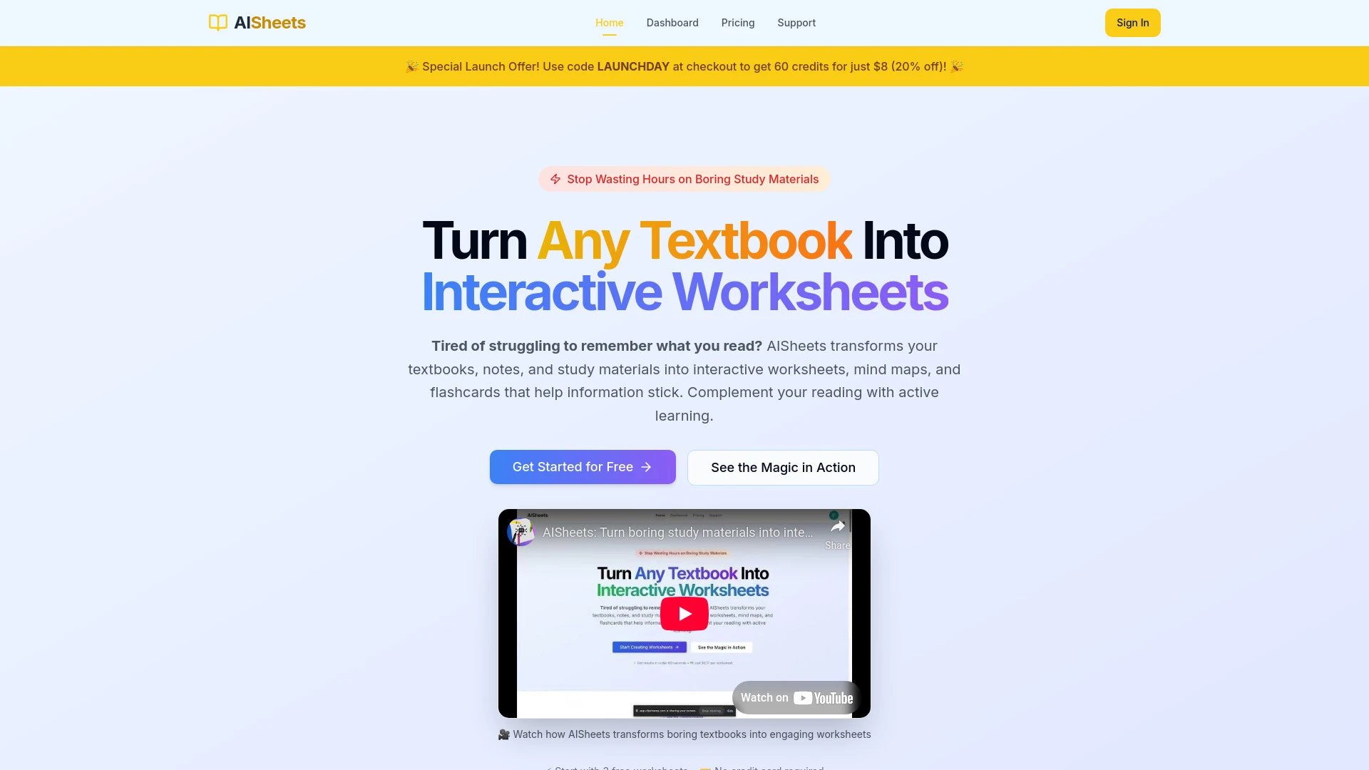 AISheets.study - AI Tool Ocean