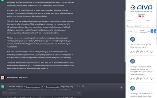 AIVA - AI Virtual Agents - Chrome Extension - AI Tool Ocean