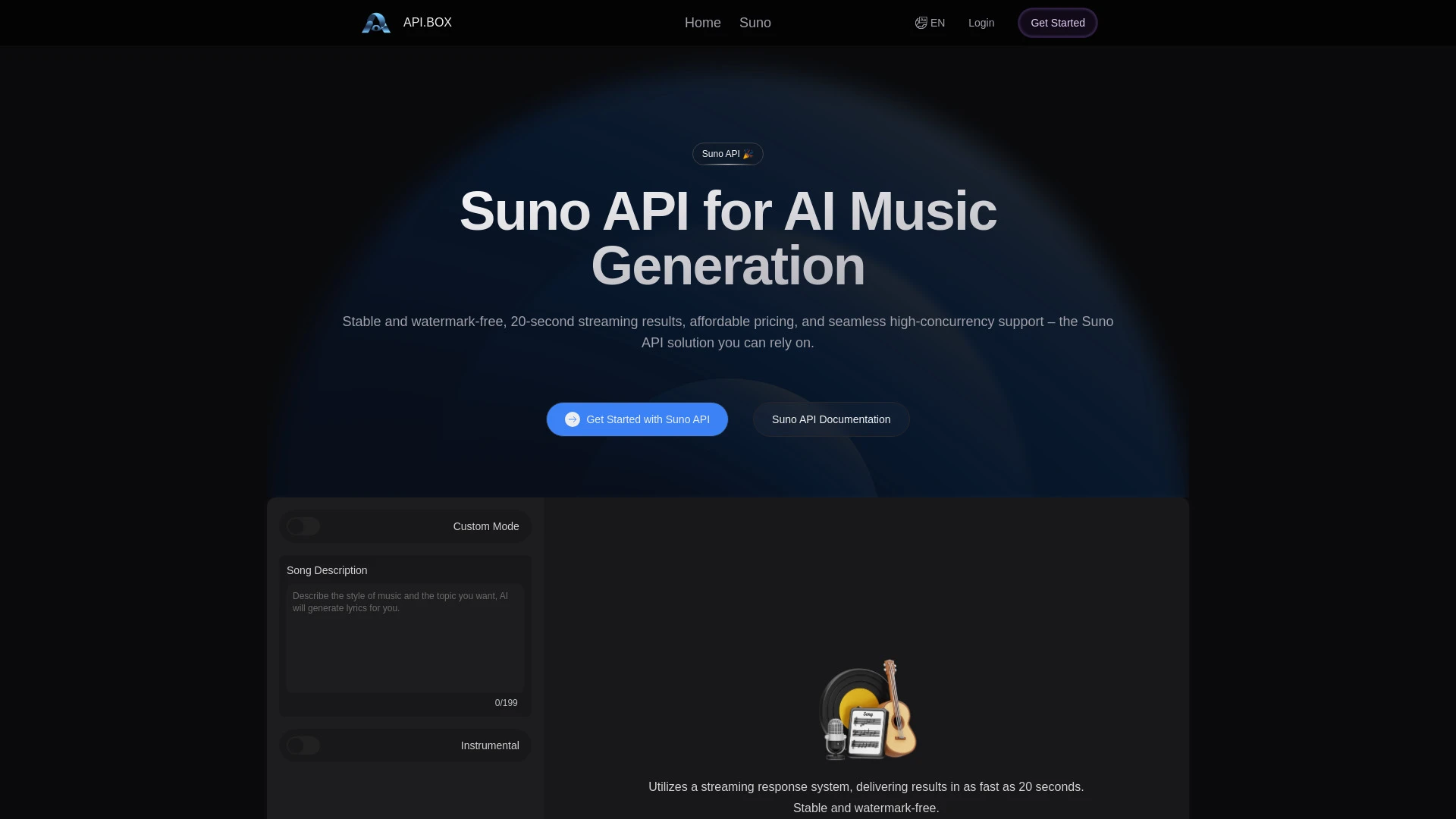API.box: Suno API - AI Tool Ocean