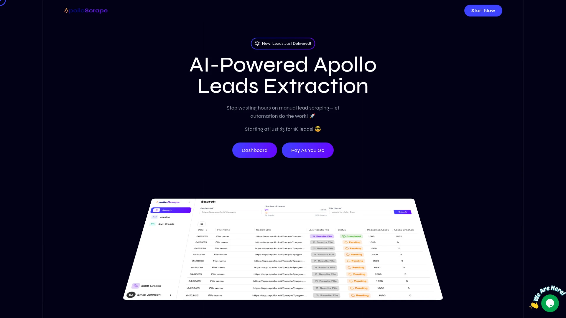 Apollo Scrape - AI Tool Ocean