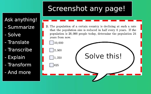 Ask Screenshot - Chrome Extension - AI Tool Ocean