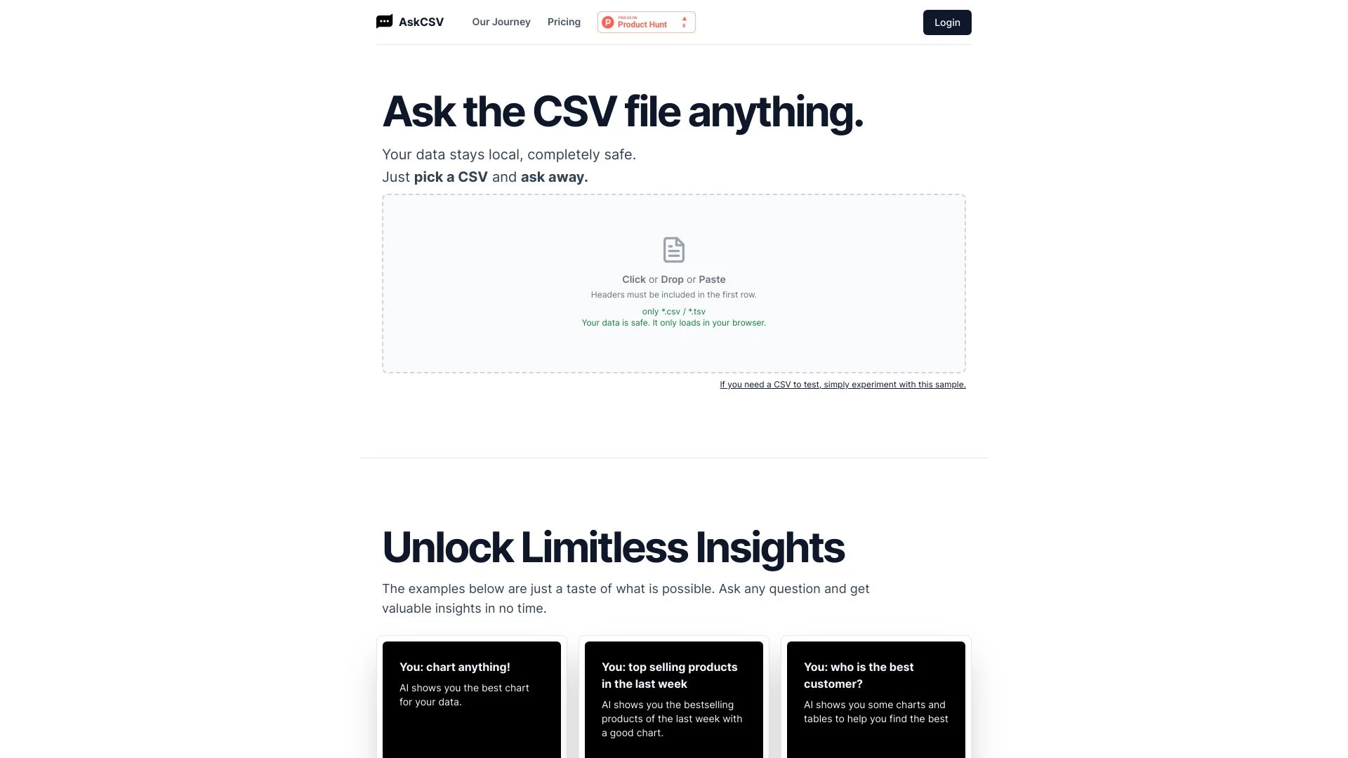 AskCSV - AI Tool Ocean