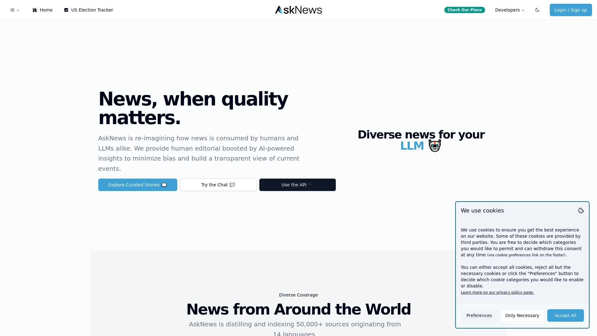AskNews - AI Tool Ocean