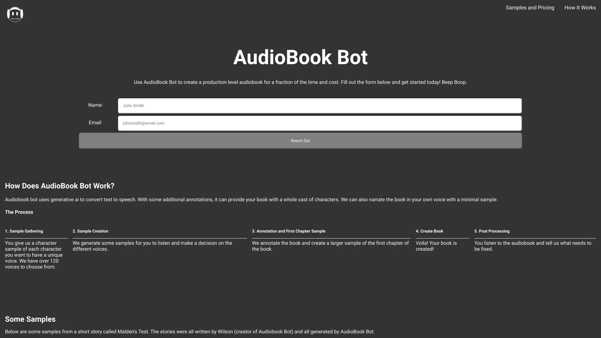 AudioBook Bot - AI Tool Ocean