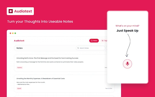 Audiotext AI - Chrome Extension - AI Tool Ocean