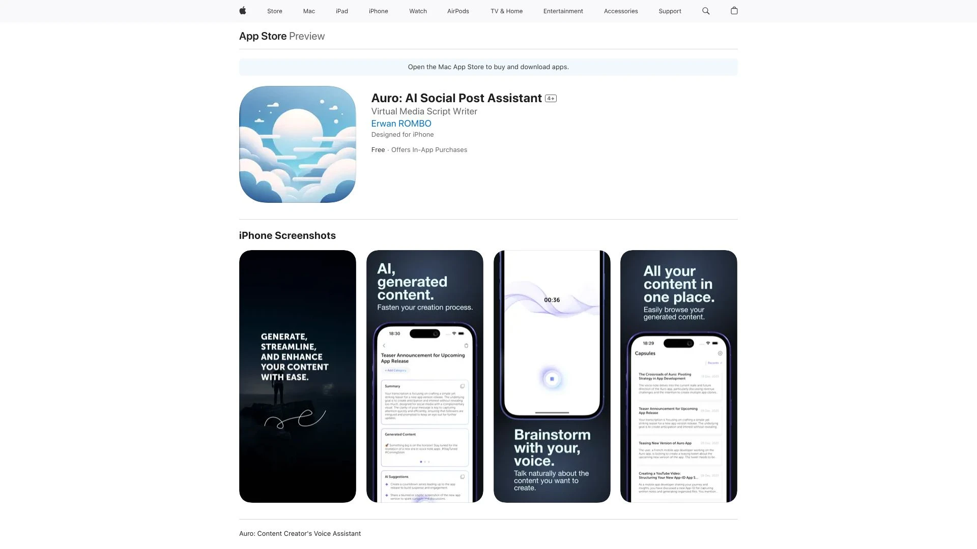 Auro: AI Social Post Assistant - AI Tool Ocean