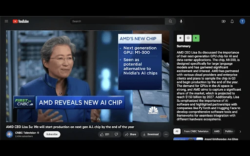 Auto summarize longer transcripts - Chrome Extension - AI Tool Ocean