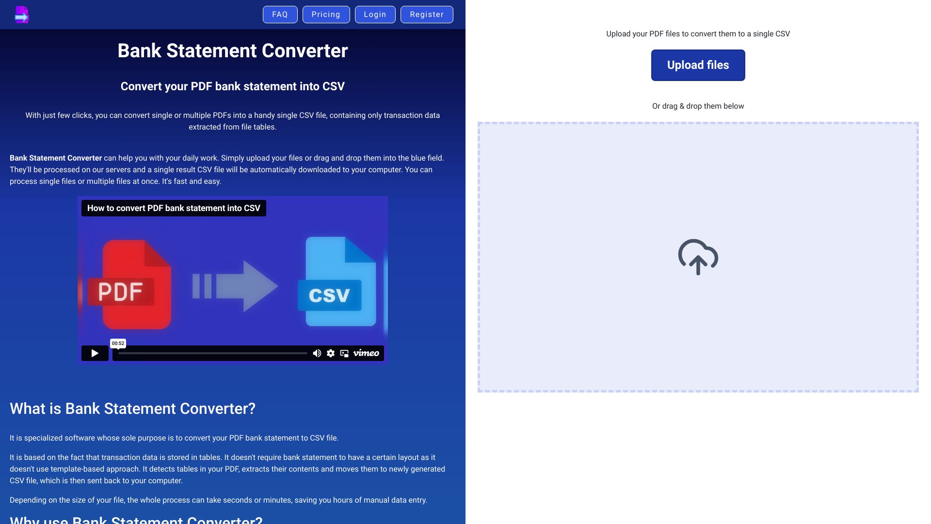 Bank Statement Converter - AI Tool Ocean