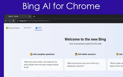 Bing AI For Chrome - Chrome Extension - AI Tool Ocean