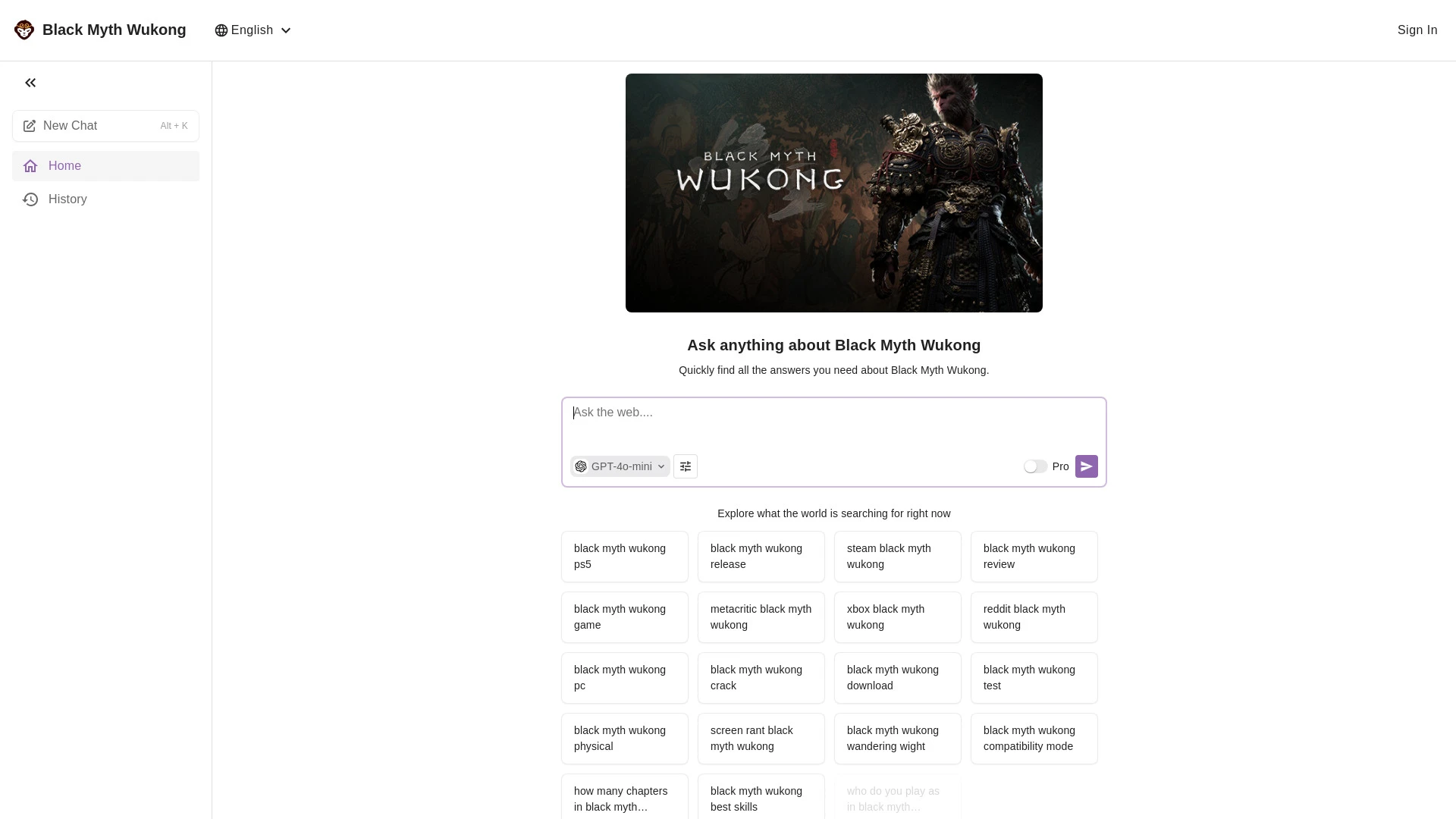 BlackMythWukong.chat - AI Tool Ocean