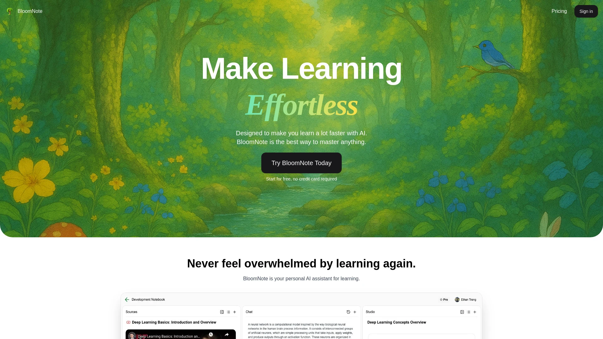 BloomNote - AI Tool Ocean