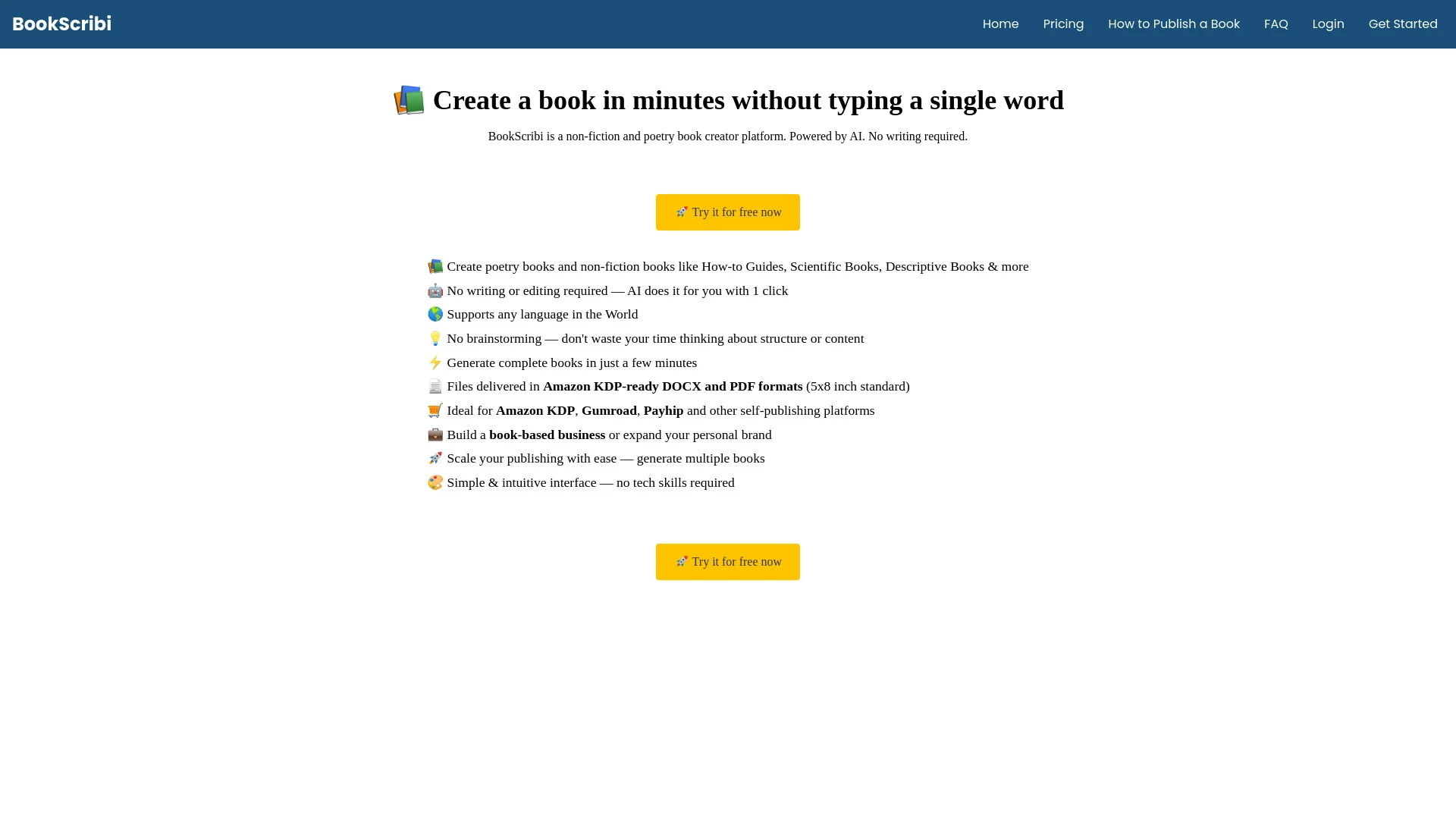 BookScribi - AI Tool Ocean