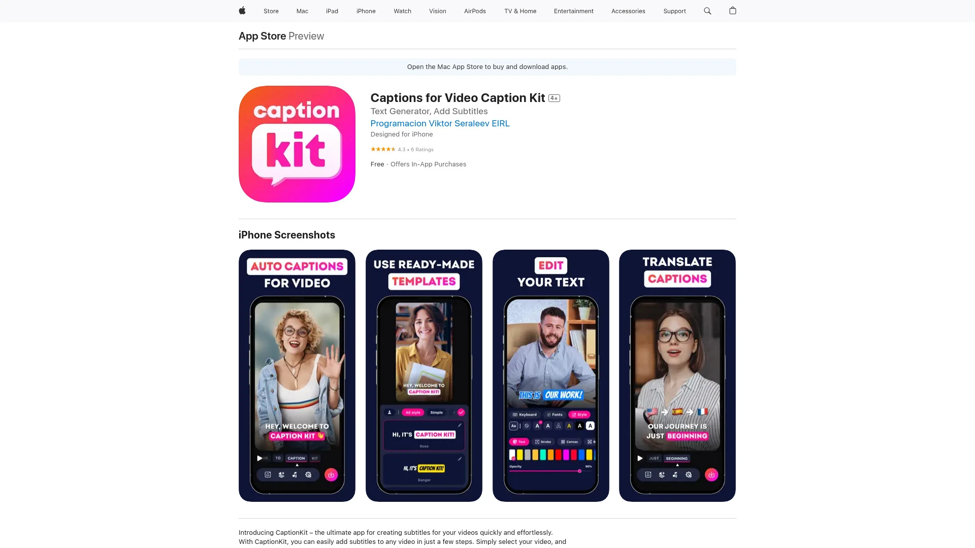 CaptionKit - AI Tool Ocean