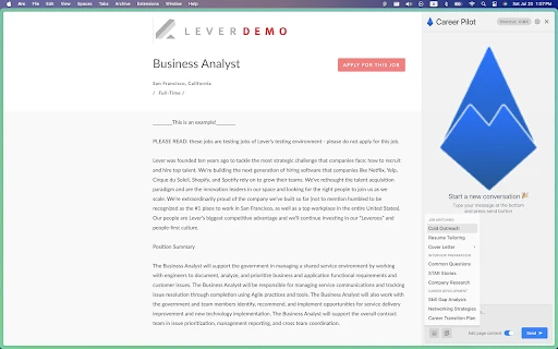 Career Pilot - Chrome Extension - AI Tool Ocean