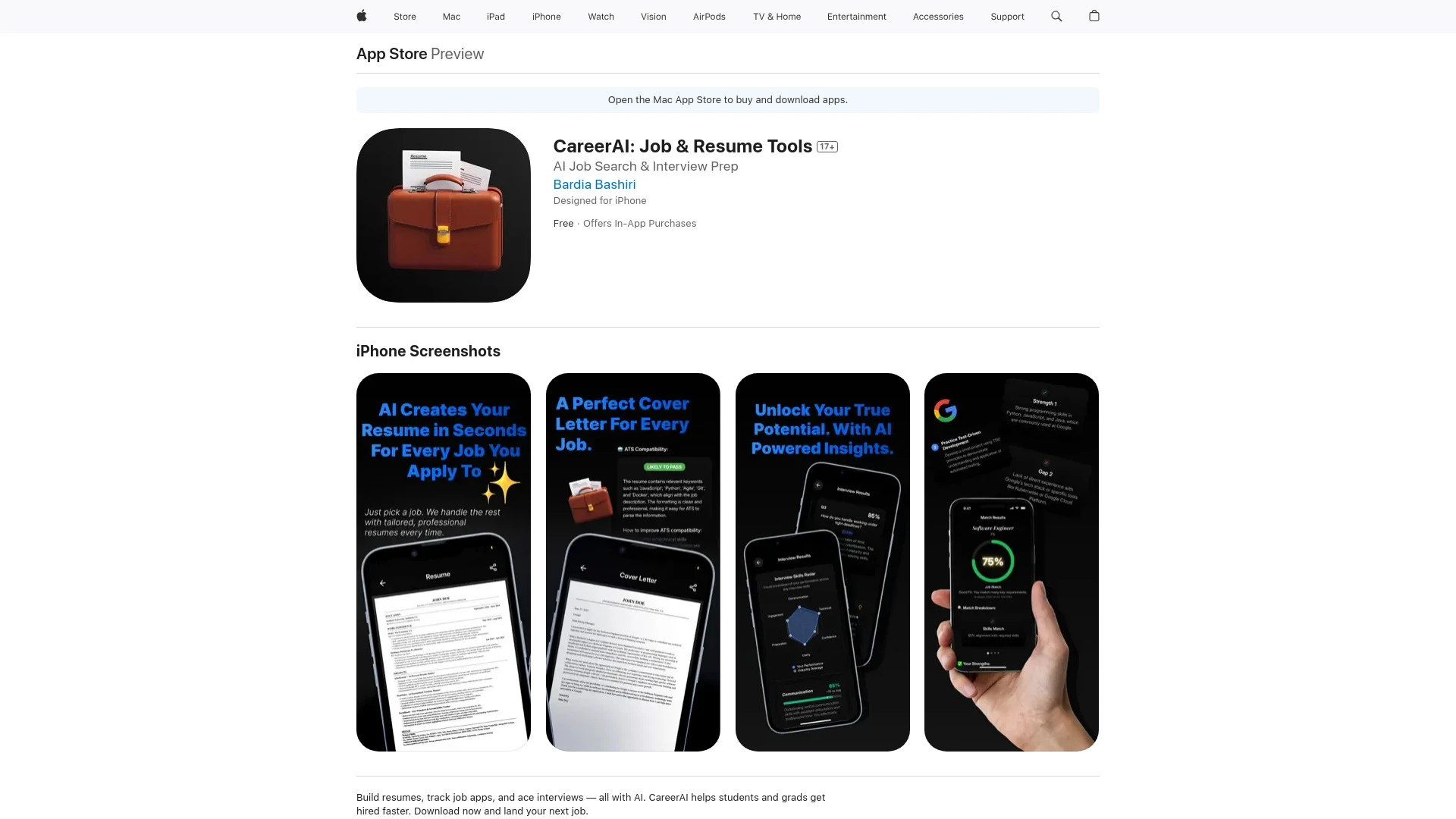 CareerAI - AI Tool Ocean