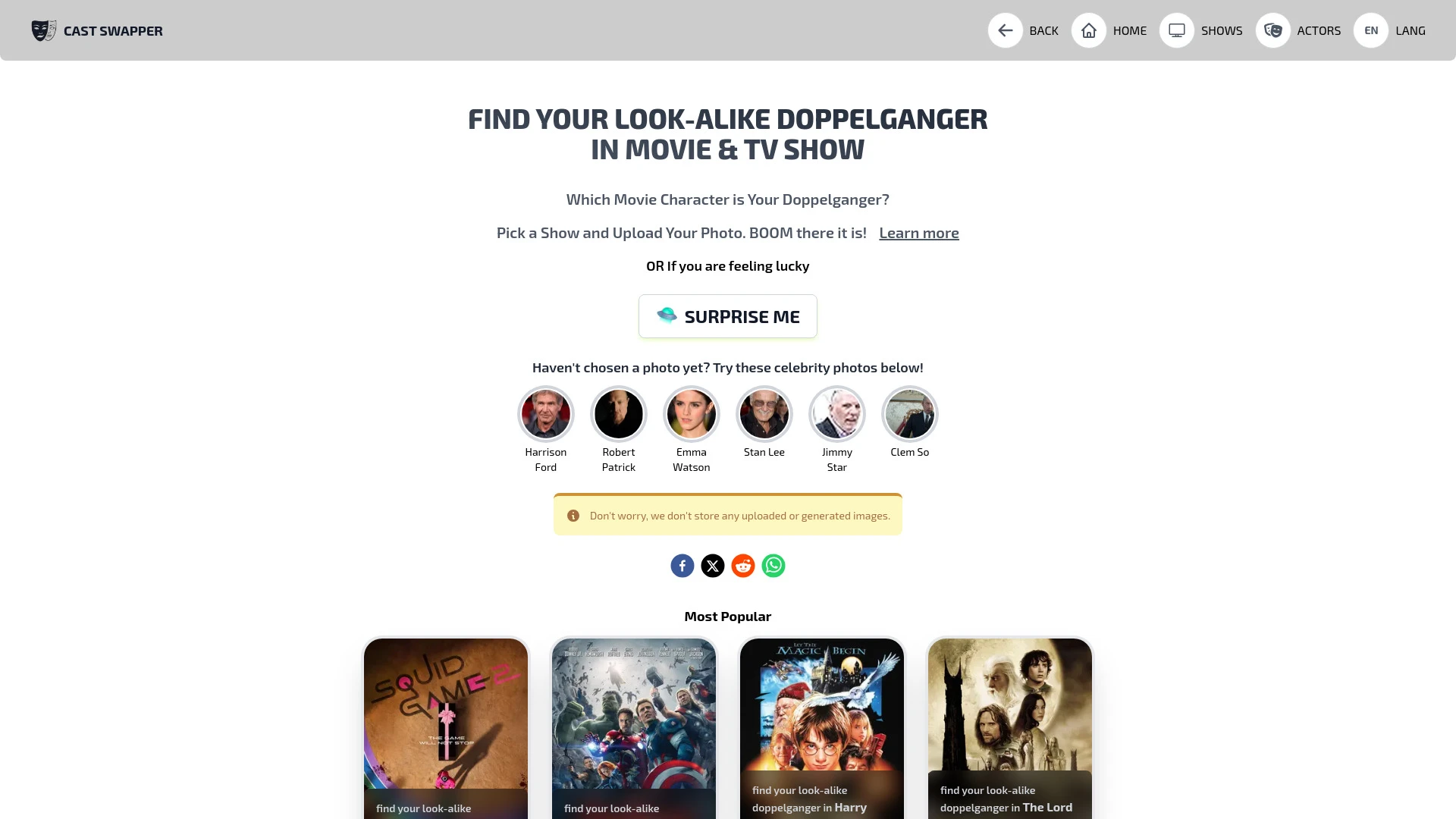 Cast Swapper - AI Tool Ocean