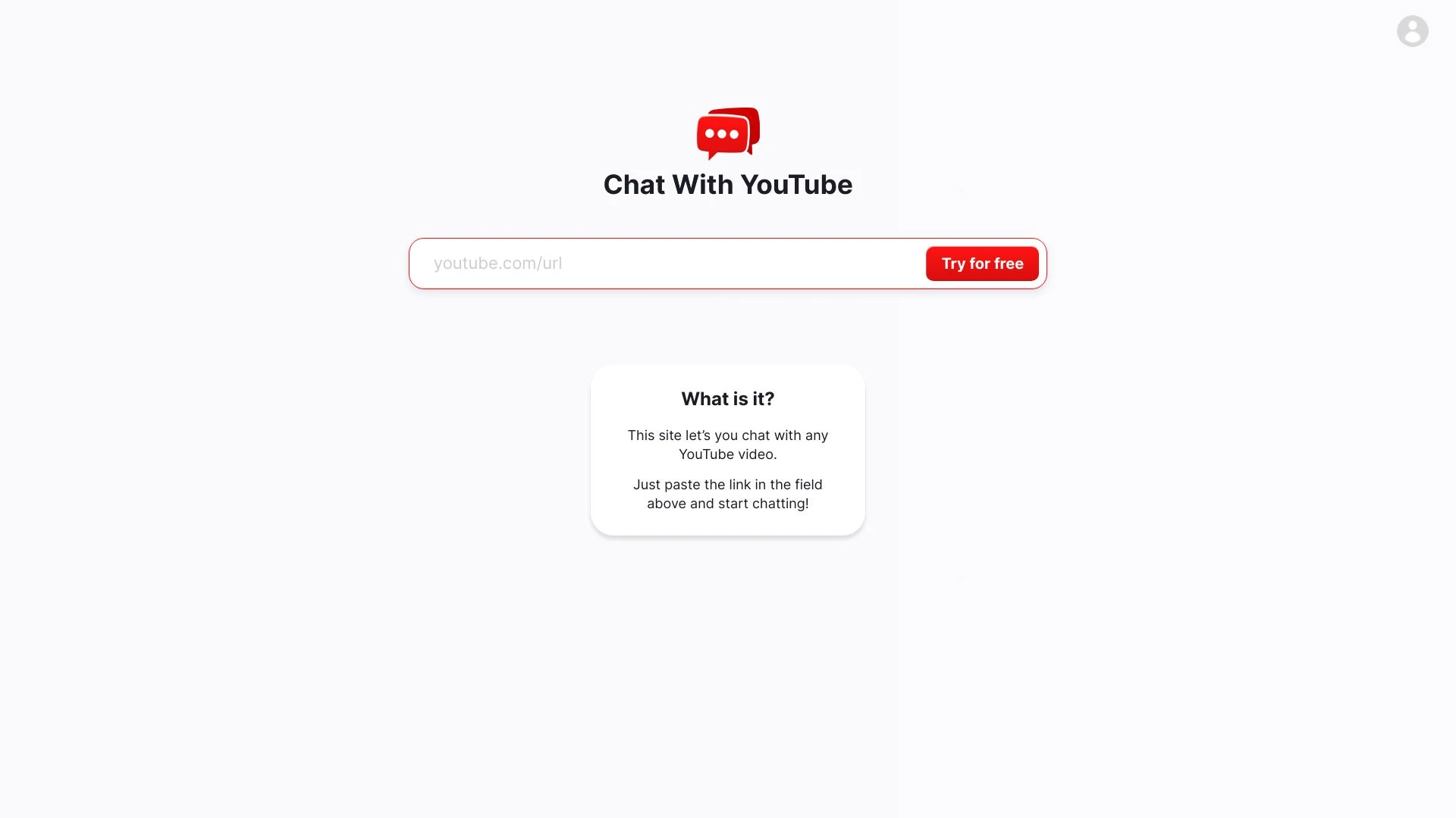 Chat With Youtube - AI Tool Ocean