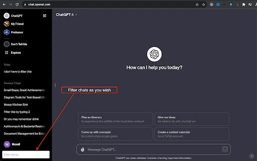 ChatGPT Chats Filter - Chrome Extension - AI Tool Ocean