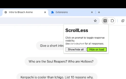 ChatGPT Hide Responses Extension - Chrome Extension - AI Tool Ocean