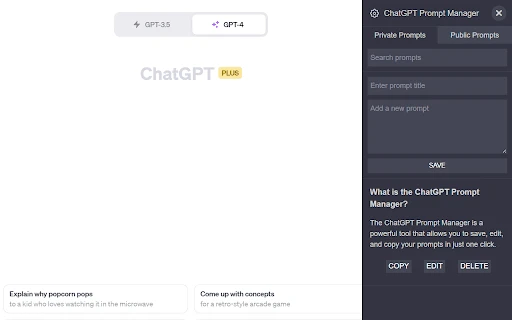 ChatGPT Prompt Manager - Chrome Extension - AI Tool Ocean