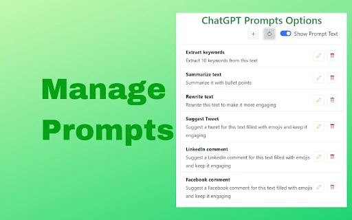ChatGPT Prompts - Chrome Extension - AI Tool Ocean