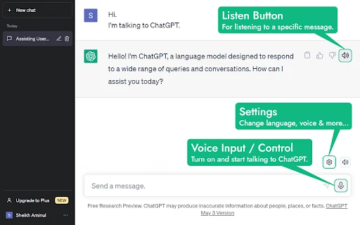 ChatGPT Voice Control Extension - Chrome Extension - AI Tool Ocean