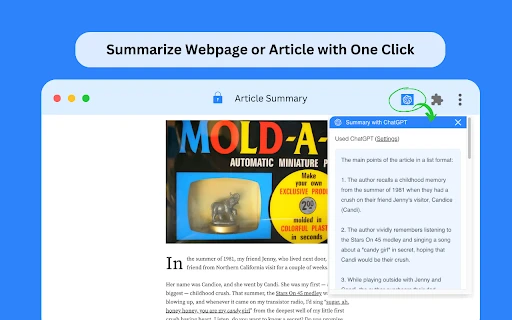 ChatGPT with Article Summary Generator - Chrome Extension - AI Tool Ocean