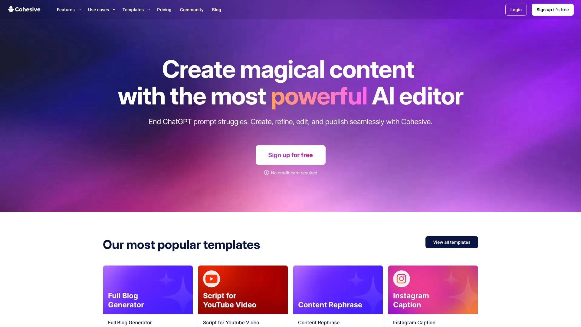 Cohesive - AI Tool Ocean