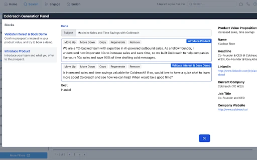 Coldreach - Chrome Extension - AI Tool Ocean