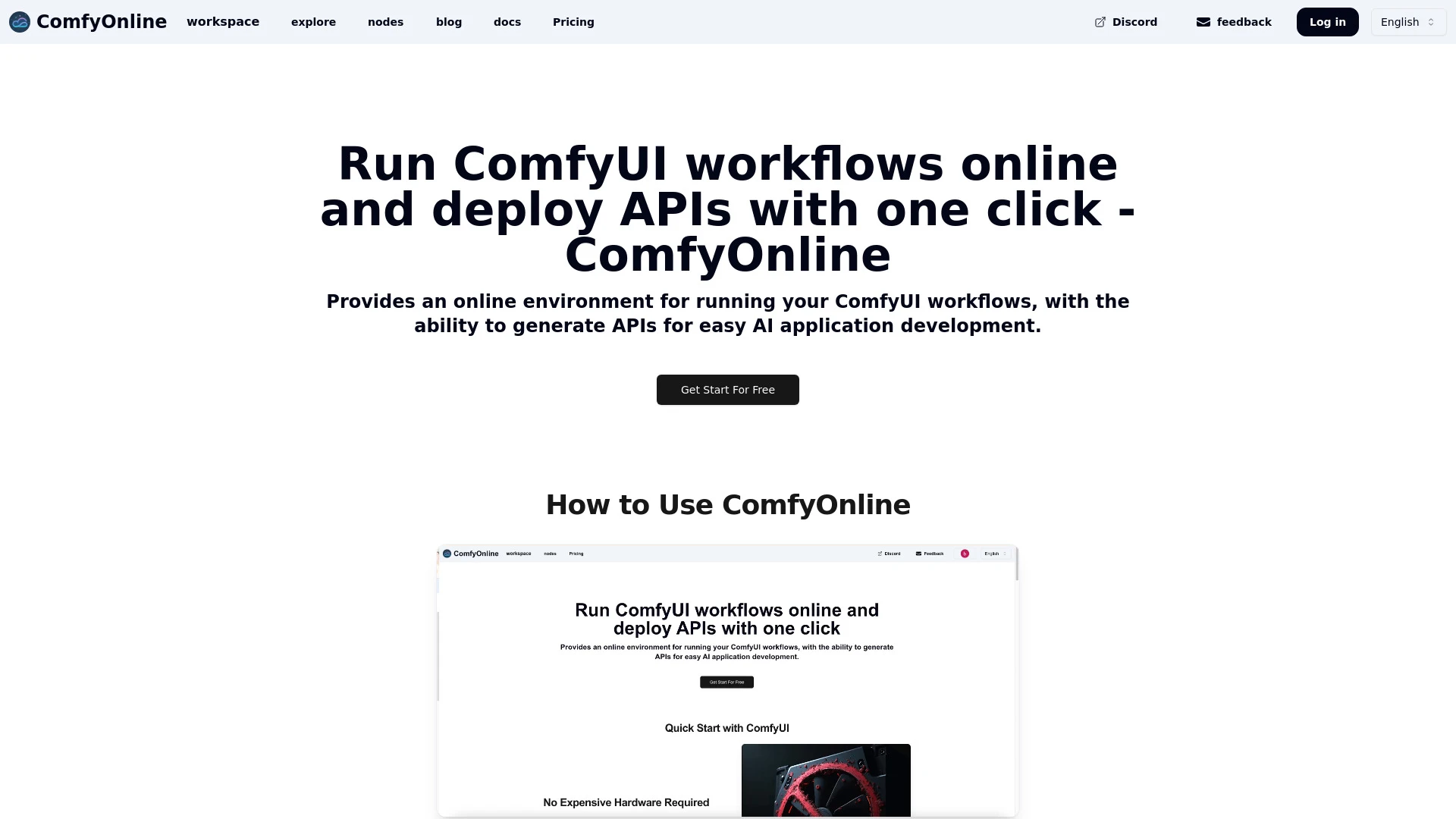 ComfyOnline - AI Tool Ocean