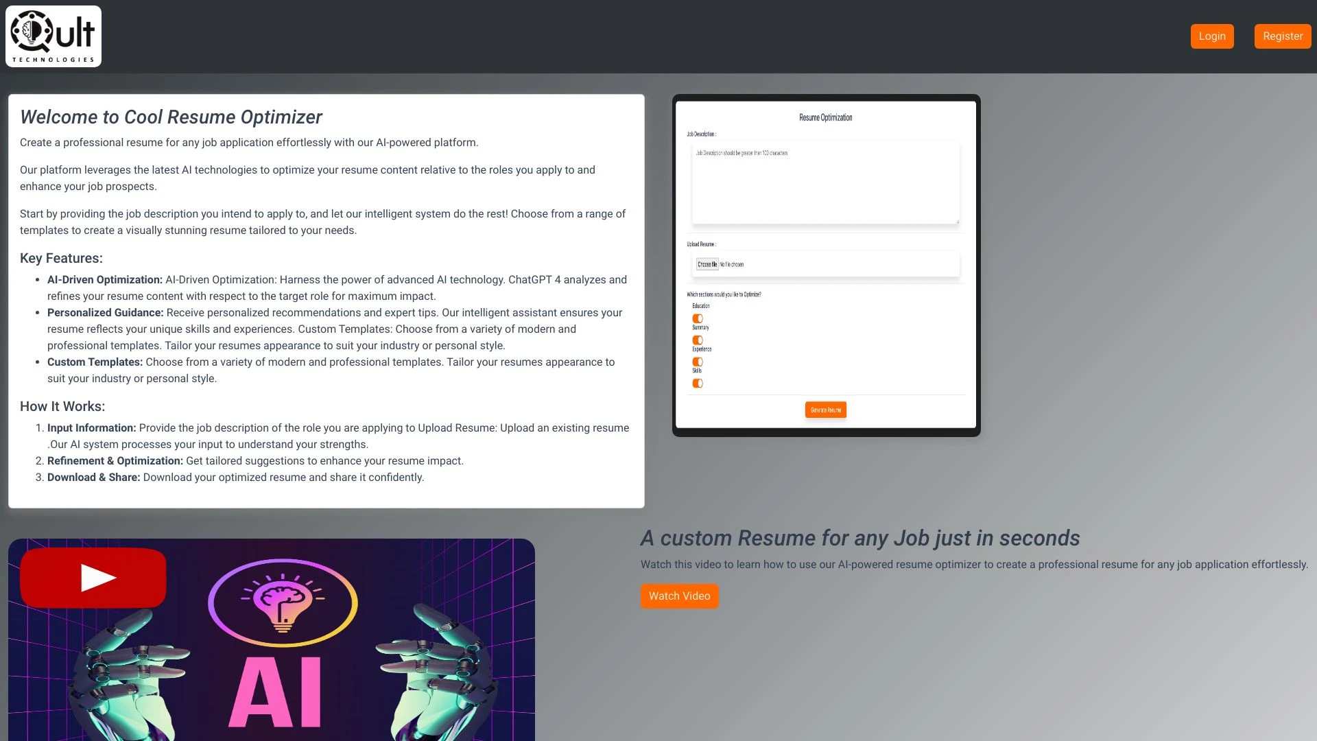 Cool Resume - AI Tool Ocean