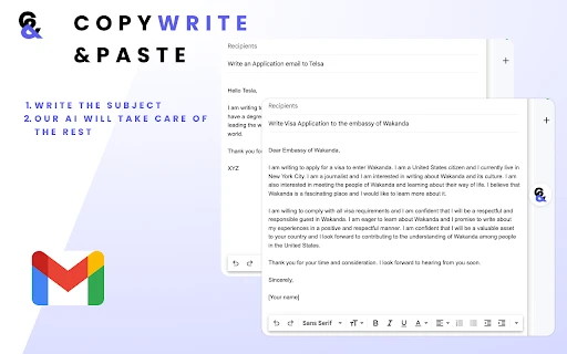 Copywrite And Paste - Chrome Extension - AI Tool Ocean