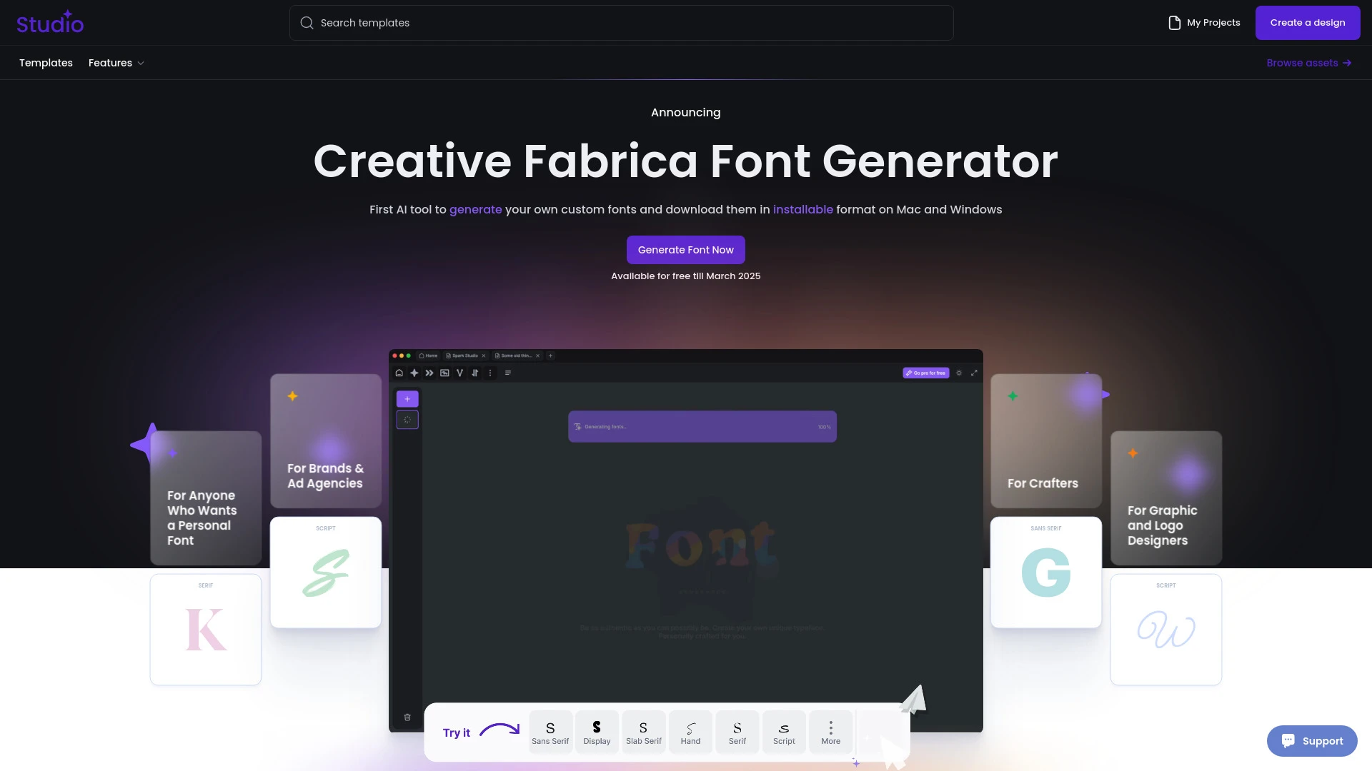 Creative Fabrica Font Generator - AI Tool Ocean