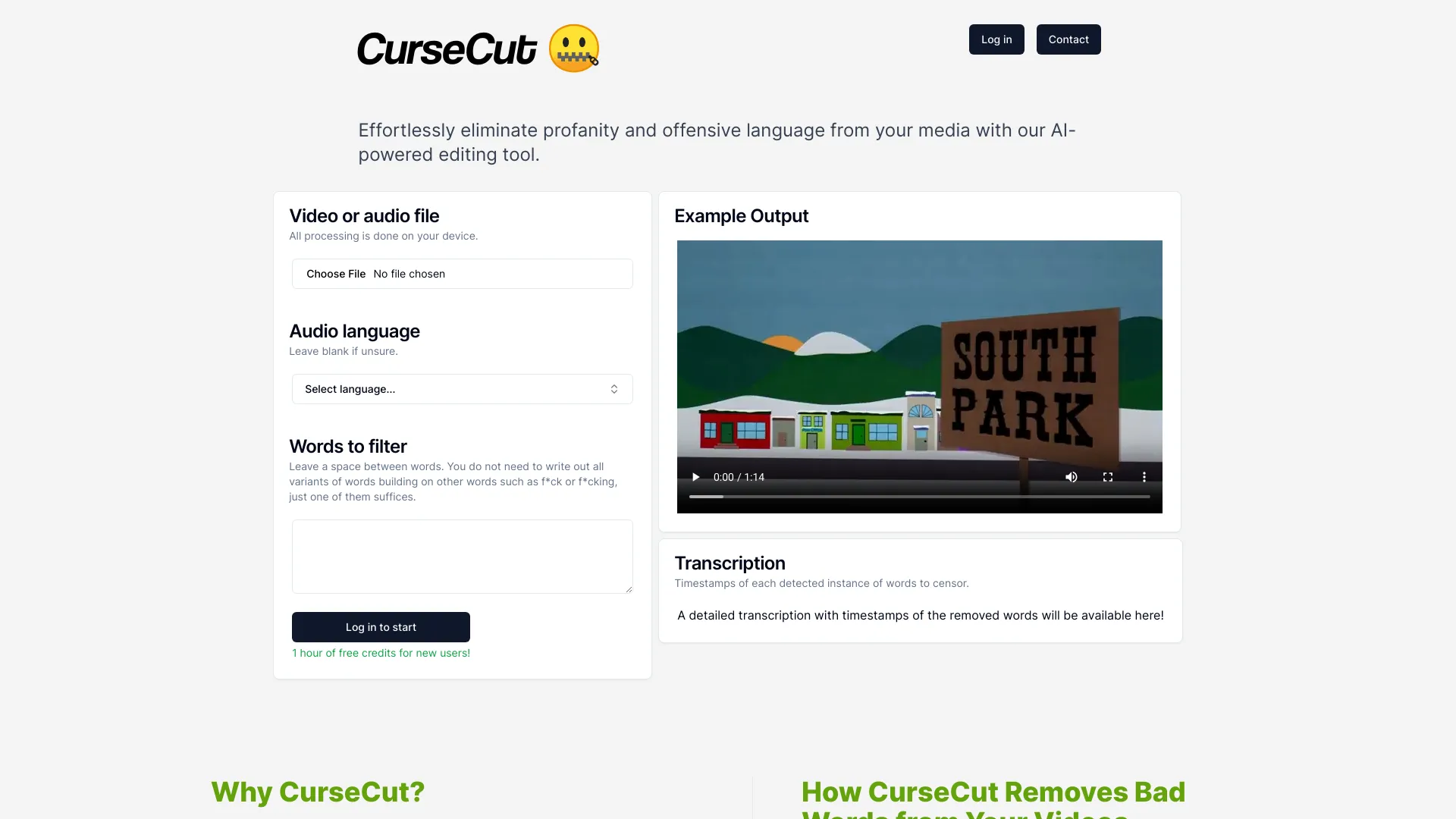 CurseCut - AI Tool Ocean