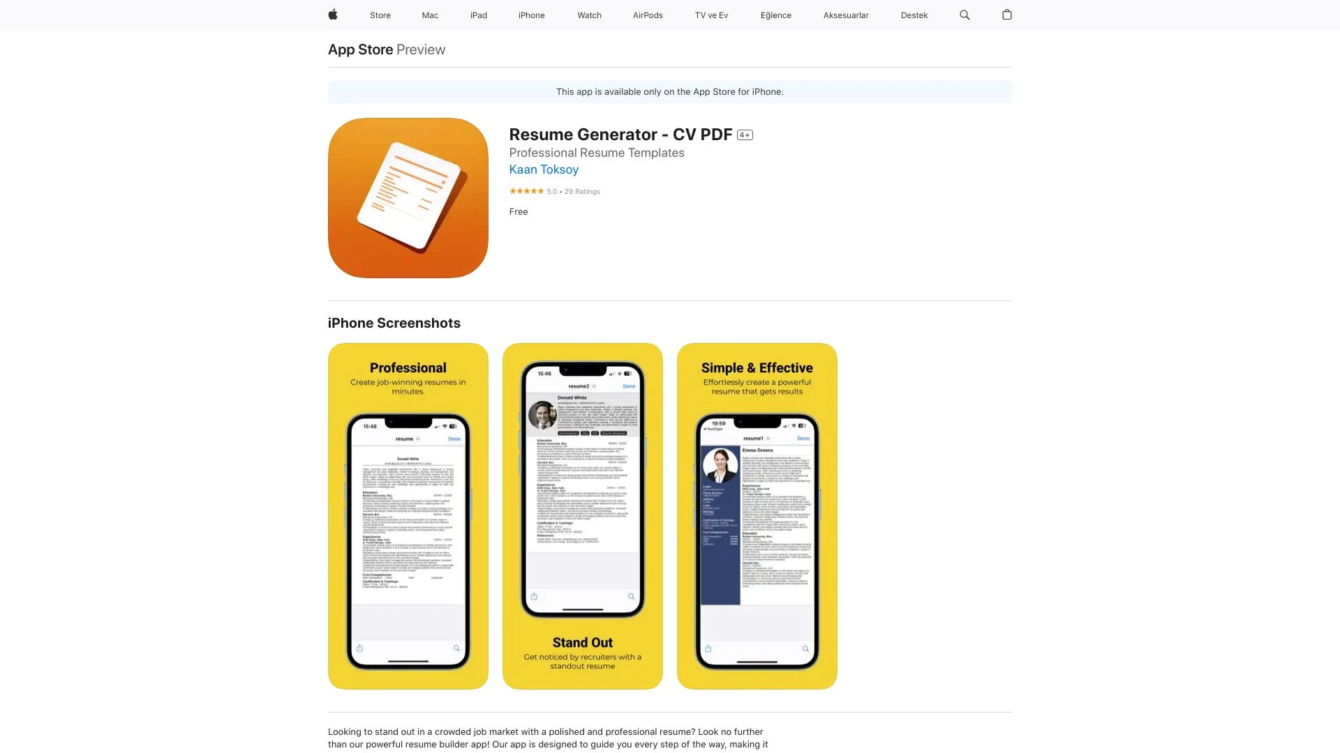 CV Maker & Library - Resume - AI Tool Ocean